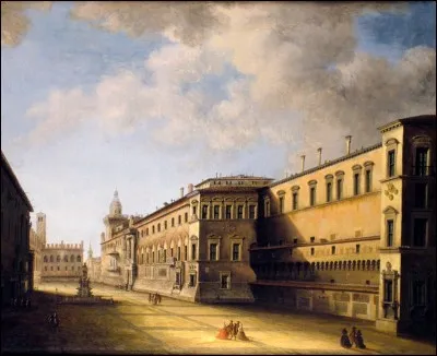 Sur la ''Piazza del Nettuno'' se trouve une fontaine monumentale. Elle représente le symbole du pouvoir papal : ''Le pape domine le monde, comme [...] domine les eaux''.