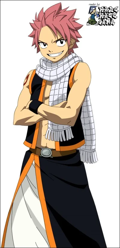 Que dit Natsu la première fois qu'il entre dans Fairy Tail avec Lucy ?