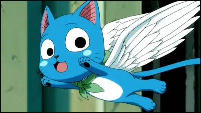 La première chose que fait Happy quand il va chez Lucy est :