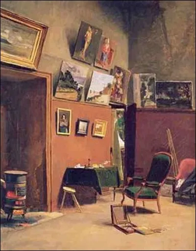 Sur ce tableau, on peut voir l'atelier de la rue Furstenberg. Avec quel autre peintre partageait-il ce lieu ?