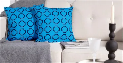 Combien y a-t-il de coussin bleus sur cette image ?