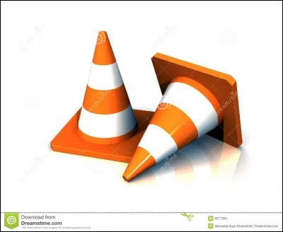 Combien y a-t-il de c&ocirc;nes de s&eacute;curit&eacute; sur cette image ?