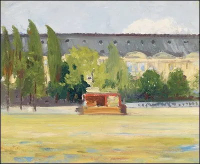 Qui a peint "Louvre et ponton d'amarrage" ?