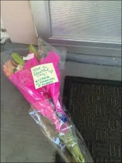 Tu rentres chez toi. Soudain, tu vois un bouquet de fleurs sur le paillasson de ta porte avec une carte sur laquelle est écrit « Je t'aime ! ». Comment réagis-tu ?