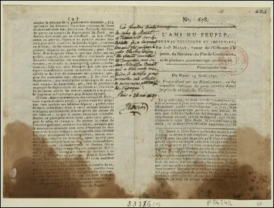 Quel révolutionnaire est le créateur du journal 'L'Ami du peuple' ?