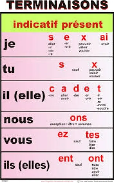 Il est évident que la terminaison de la 3e personne du singulier de l'indicatif présent des verbes en -dre est toujours -d comme « il coud », « il prend », « il mord »