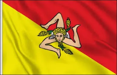 Sur cette image, vous avez le drapeau de la Sicile.