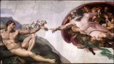 Les 7 Nains ont participé à la création d'Adam, et on ne le savait pas ! 
Qui est l'artiste les ayant reçus lors de la grande réalisation de la fresque ?!