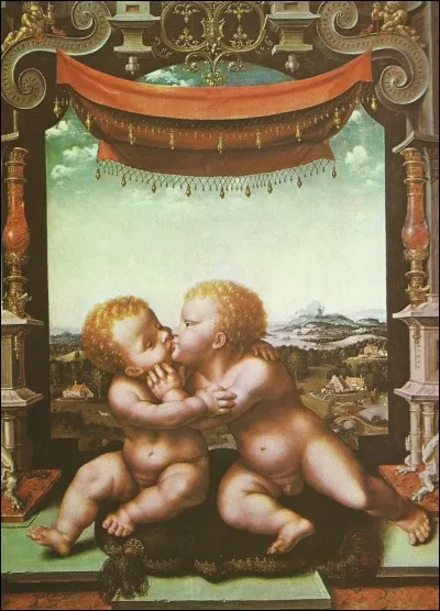 Qui est représenté aux côtés de l'Enfant Jésus, dans cette peinture de Joos Van Cleve ?