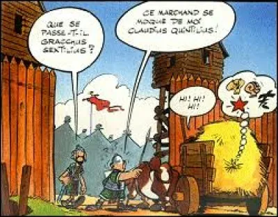 Comment fait Astérix pour entrer discrètement dans le camp romain ?