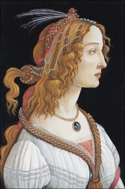 "Portrait idéalisé d'une dame" figure parmi les points forts artistiques de la Renaissance florentine. La grâce, le sourire triste et la chevelure de Simonetta Vespucci aurait inspiré Sandro Botticelli, qui la rend en costume de nymphe de style antique ou mythologique classique. Célébrée alors comme l'idéal féminin contemporain, qui était Simonetta Vespucci ?