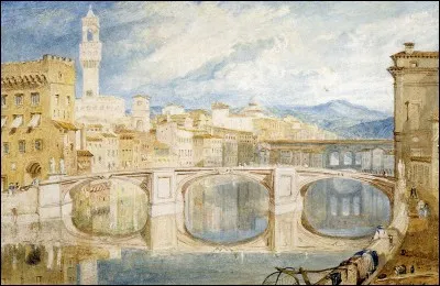 Cette veduta de 1818 est une aquarelle de [...] un des artistes ayant séjourné à Florence.