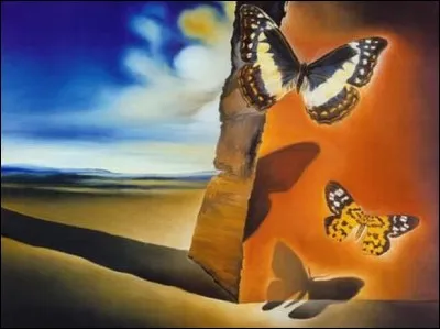 Qui est l'auteur de ce tableau intitulé 'Paysage aux papillons' ?