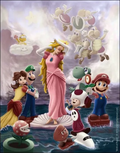 Quel est le nom de la fille qui joue le rôle de Vénus sur cette toile ?