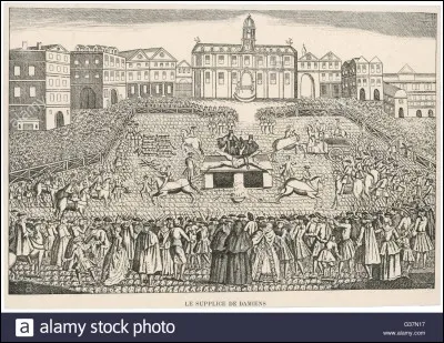 Un dénommé Damiens tenta d'attenter à la vie de Louis XV.