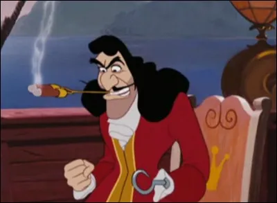 "Bien le bonjour mes amis, je suis le plus grand pirate du monde, mais je ne me fais pas respecter par un enfant qui ne grandit plus. 
Avec ses amis, Wendy, Michel et Jean ! 
Je vais me débarrasser de ... Pan !"
 De qui l'horrible Crochet veut-il se débarrasser ?