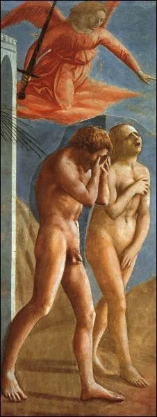 Quels personnages mythiques Masaccio a-t-il reprsent dans ce tableau ?