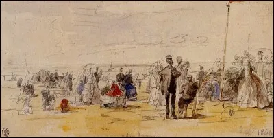 Comment s'appelle l'auteur de "Scène de plage à Trouville" ?