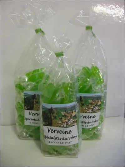 Quelle plante aromatique est utilisée dans le Velay pour la confection de bonbons ?