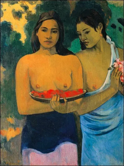 Qui a peint "Les Seins aux fleurs rouges" ?
