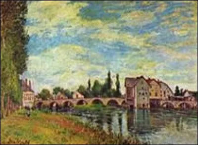 Qui a peint "Pont et Moulin de Moret en été" ?