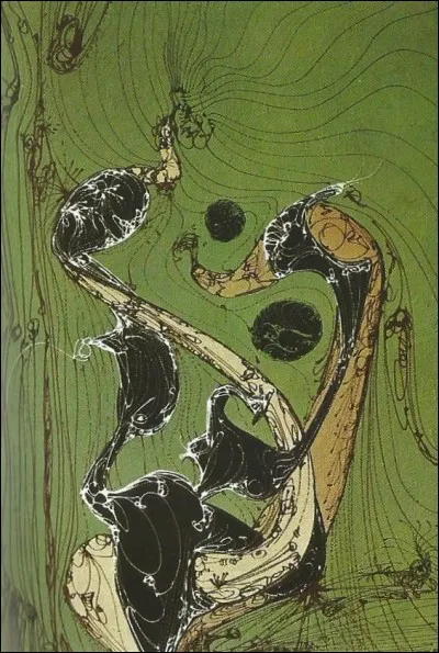 Quel nom de ville française porte l'auteur de cette huile sur isorel "Au festin des Nautiles" ?