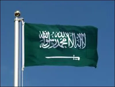 Le drapeau de l'Arabie Saoudite présente un arbre.