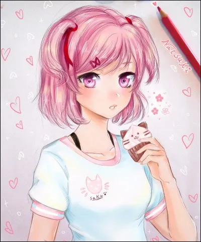 Quelle est la couleur des cheveux du père de Natsuki ?