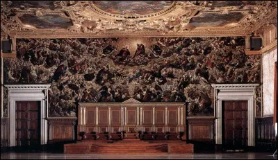 Considéré comme la plus grande toile en dimension au monde, le tableau intitulé "Le Paradis" du Tintoret est visible au palais des Doges de Venise.