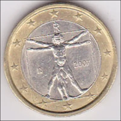 Quelle pièce de monnaie italienne est décorée d'une uvre de Léonard de Vinci ?