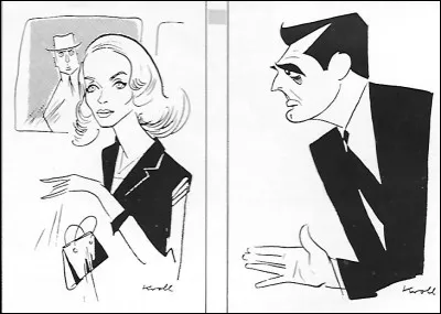 Pour changer un peu, voici une caricature de deux acteurs célèbres dans un film célèbre d'un célèbre réalisateur... De qui s'agit-il ?