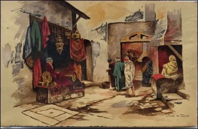 Qui est l'artiste ayant représenté "Marché, souk, Tunis" ?