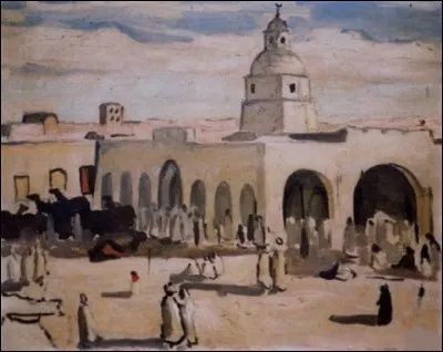 Qui a repr&eacute;sent&eacute; "La place du march&eacute; &agrave; Gharda&iuml;a" ?