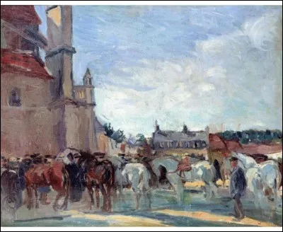 Qui est le peintre du "march&eacute; aux chevaux &agrave; Falaise" ?