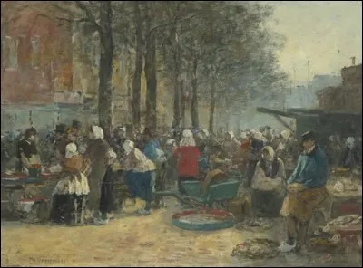 Qui a repr&eacute;sent&eacute; "Le march&eacute; aux poissons &agrave; Rotterdam" ?