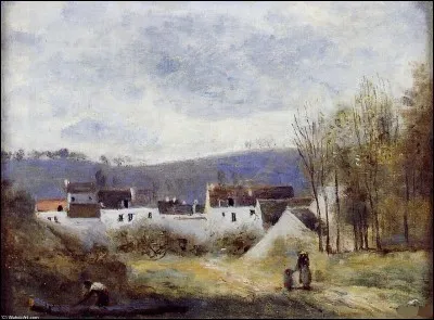 Qui a représenté ce "village au pied d'une colline" ?