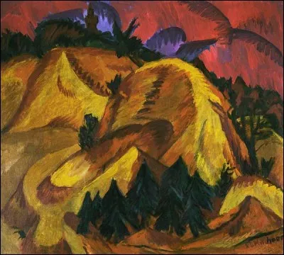 Qui a peint "Colline de sable à Engadine" ?