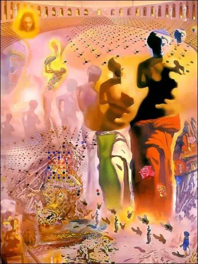 Enfin, une petite illusion d'optique. Dans cette oeuvre de Dali, 'Torero hallucinogne', qu'est-ce qu'on aperoit dans un des bustes fminins ?