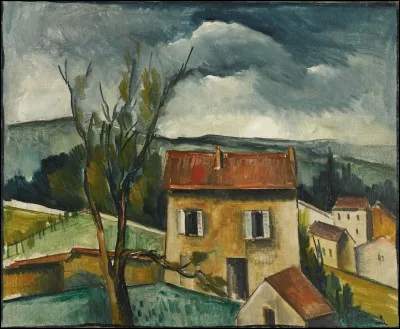 Qui a réalisé le "paysage aux toits rouges" ?