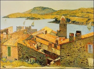 Toujours des "toits rouges, à Collioure", sur la toile de :