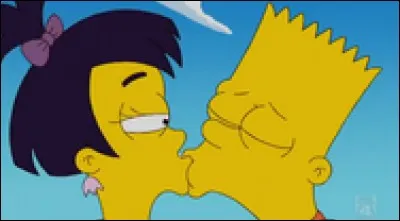 Qui Bart est-il en train d'embrasser ?