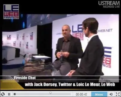 Jack Dorsey, le patron de Twitter, a t victime de 'l'effet demo' lors de la confrence LeWeb'09,  Paris...