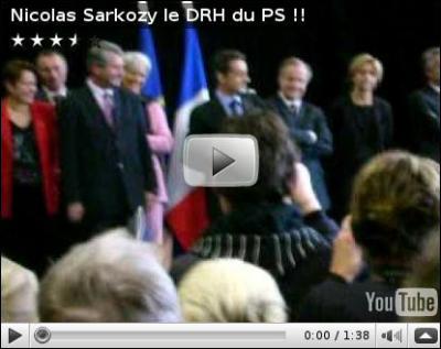 Dans une vido tourne lors d'une rencontre 'prive' avec des militants UMP, Sarkozy s'est imagin en DRH du Parti socialiste...