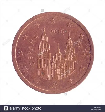 Quel b&acirc;timent religieux se trouve sur cette pi&egrave;ce de 50 cts espagnole ?