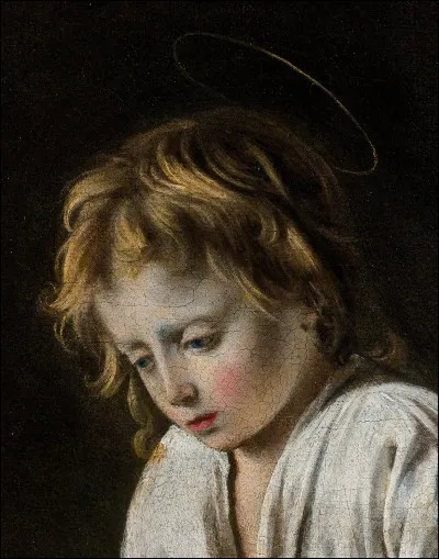 "Tableau de Jésus aux yeux bleus" est une huile des frères Le Nain.