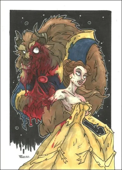 Sous cette apparence, la Bête a vraiment une allure de monstre accompagné de Belle. Comment la Bête finit-elle par redevenir le prince Adam ?