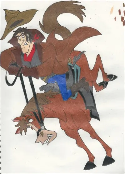 Qui est ce m&eacute;chant ? (l'homme sur le cheval )