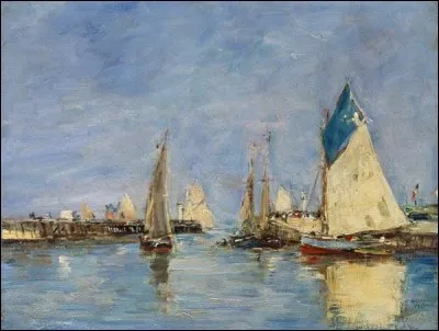 Qui a peint "Voiliers dans le port de Trouville" ?