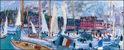 Qui a peint "Voiliers dans le bassin de Deauville" ?