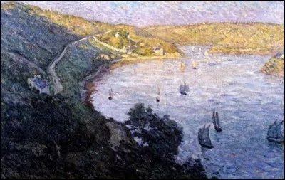 Qui a peint "Voiliers dans la baie, Bretagne" ?